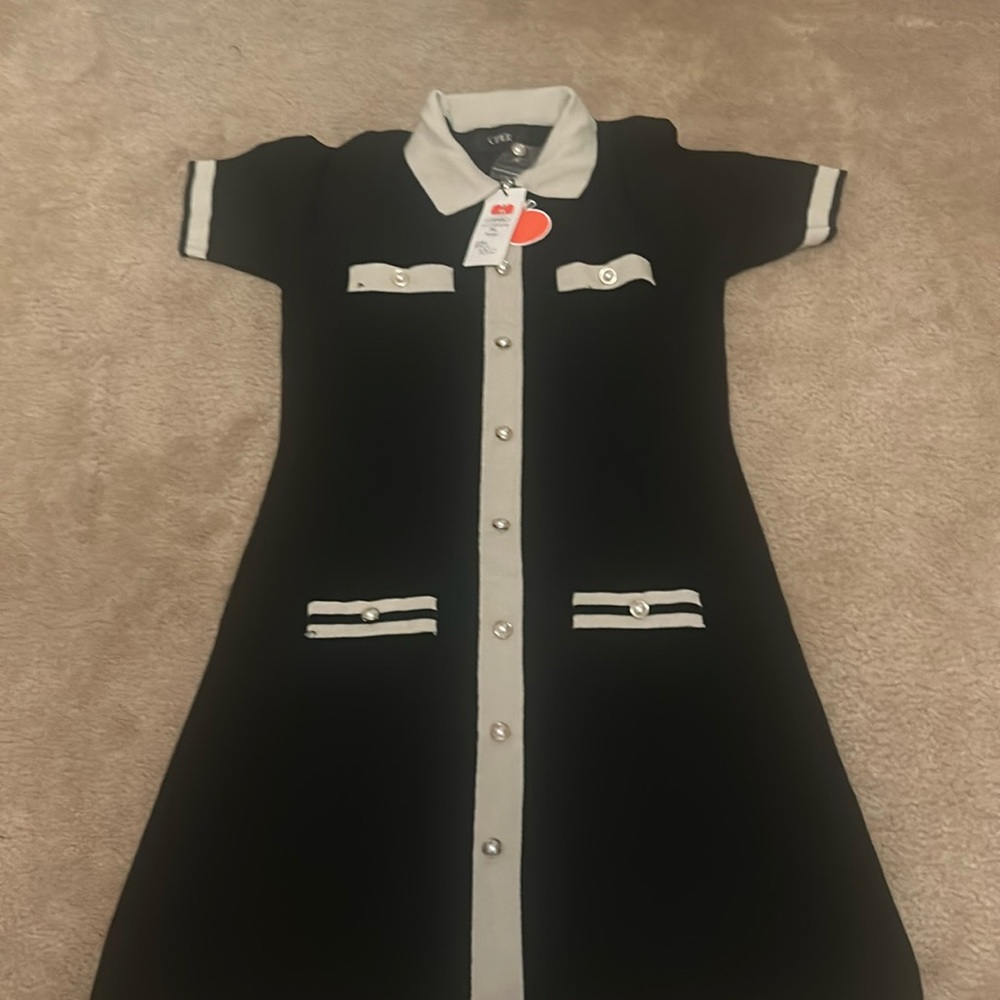 Cider black stretchy dress